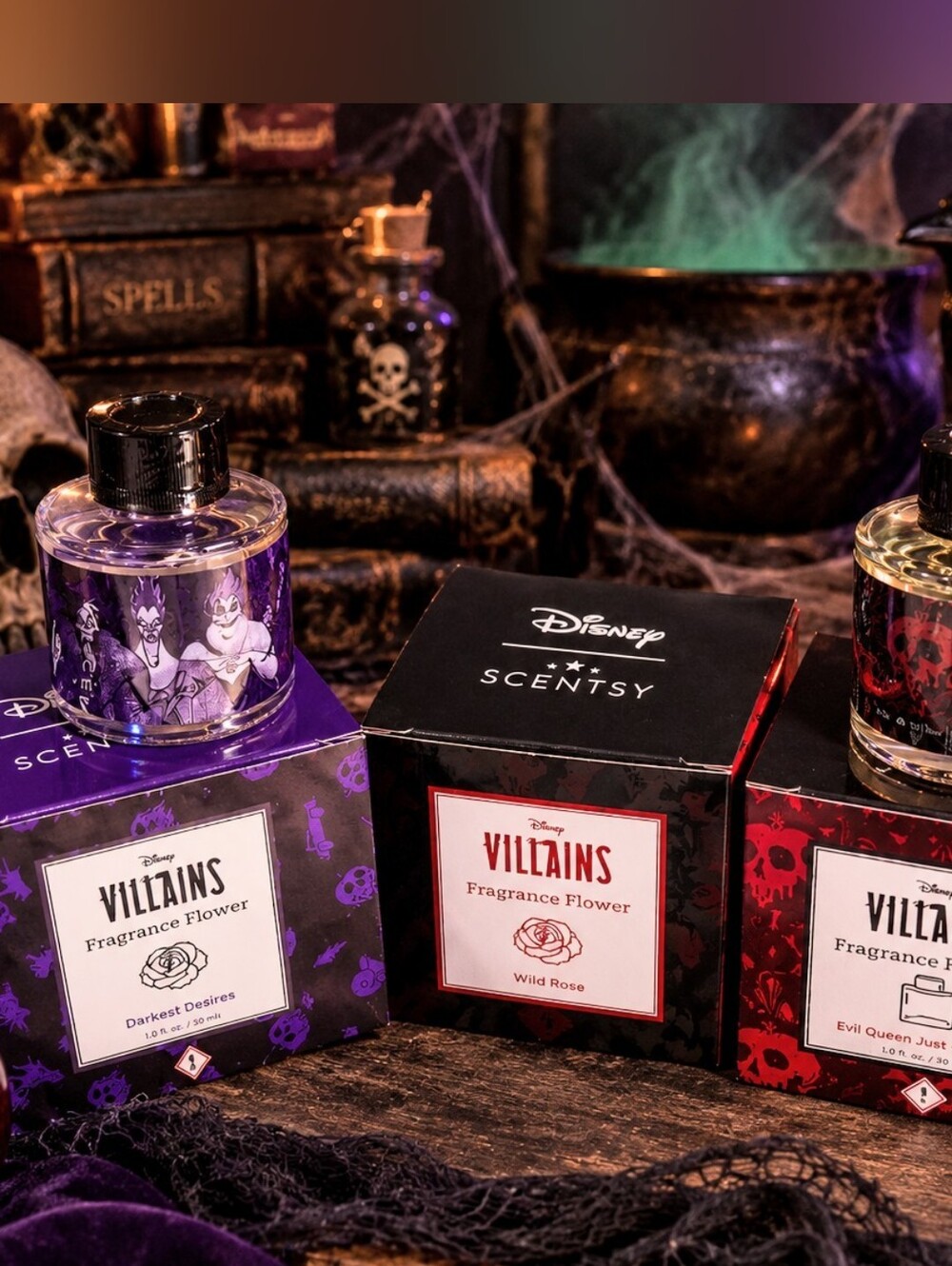 New Disney Scentsy Villains Fragrance Flowers - Just One Bite/ Dark &Devious.